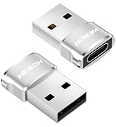 HOWJIM USB to USB C Adapter 2Pack, USB2.0 Fast Charging&Transfer,USB C Female to USB2.0 Male OTG ...