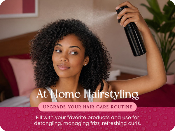 Beautify Beauties Spray Bottles. At Home Hairstyling.