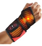 ROHVEMJ Cordless Wrist Heating Pad with Massage, Wrist Massager with Heating, Carpal Tunnel Relie...