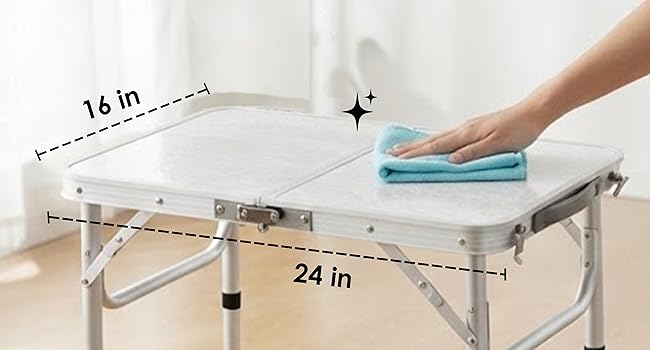 Adjustable Height Small Folding Table