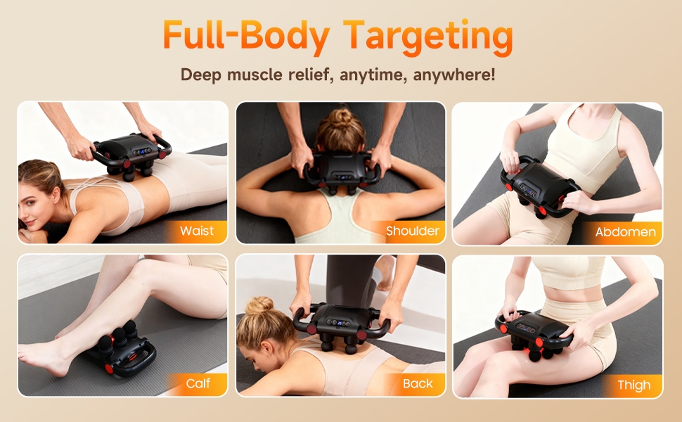 6-Head Massage Gun Set, Deep Tissue Percussion Massager