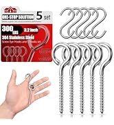  Screw Eye Hooks with 5 S-Hooks