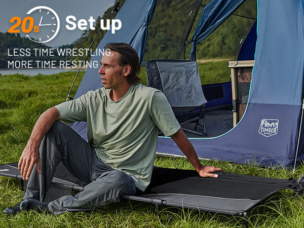 easy set up camping cot