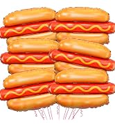 Hotdog-Balloons BBQ-Party-Balloon 6PCS 28in Funny Food Shaped Balloons BBQ Picnic Birthday Summer...