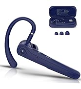 Bluetooth Headset, Wireless Bluetooth Earpiece with ENC Noise Canceling Mic, 120Hrs Talk Single-E...