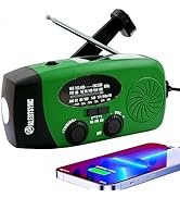 5000mAh Emergency Crank Weather Radio, iRonsnow NOAA/FM/AM Solar Radios, Portable Survival Radio ...