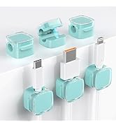 Magnetic Cord Organizer, 6 Pack Magnetic Cable Clips Under Desk Cable Management, Strong Adhesive...