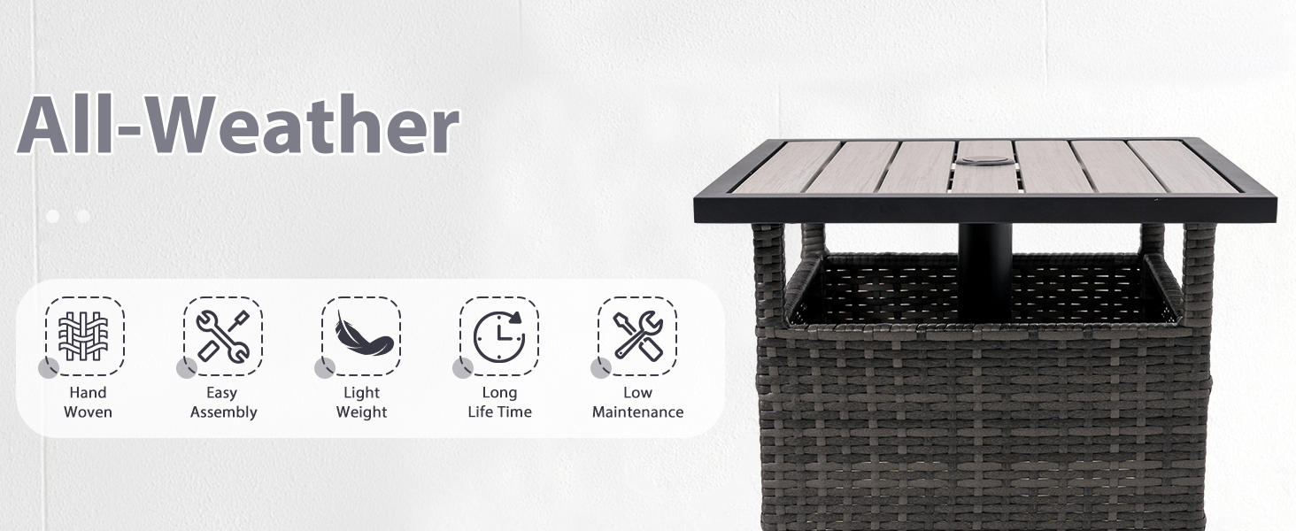 Sundale Outdoor Patio Umbrella Table A/B Test