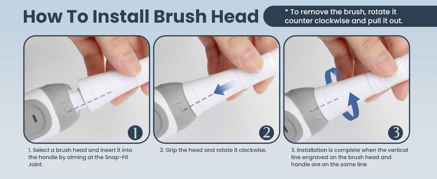 How to install brush head