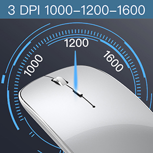 Three-speed DPI adjustable wireless mouse