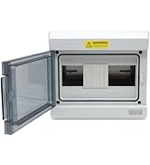 YQMIGU 9 Way Outdoor Waterproof IP66 PC/ABS Alloy Plastic Circuit Breaker Box Power Distribution ...