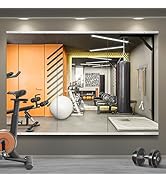 TRAHOME Home Gym Mirror for Wall,Mirror Full Length,48x24x3PCS,Glass Frameless Body Large Mirror ...