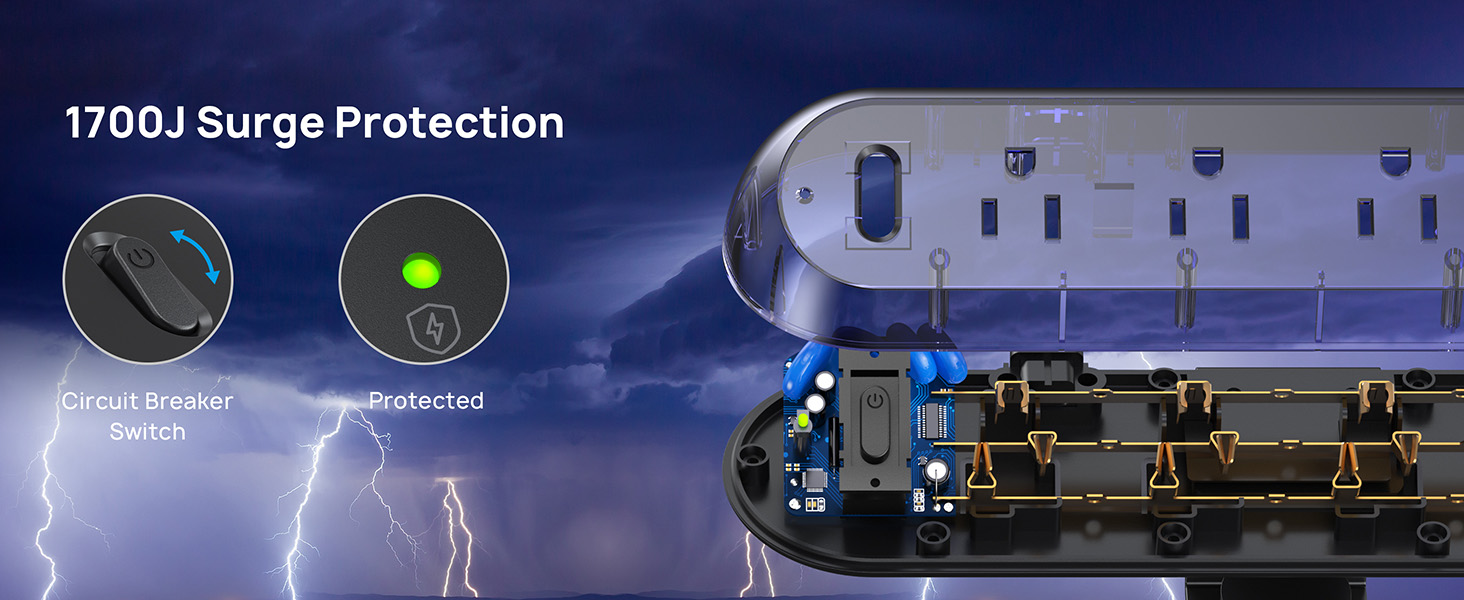 desk clamp surge protector