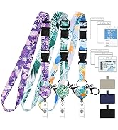3 Pack Cruise Lanyards, Adjustable Lanyards for Cruise Ship Cards with Retractable Badge Key Reel...