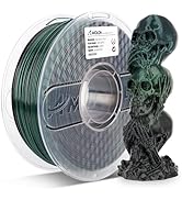 AMOLEN PLA 3D Printer Filament, PLA Filament 1.75mm Silk Black Shiny Green Filament, 3D Printing ...