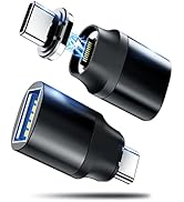 DuHeSin USB C to USB Magnetic Adapter 24Pins USB C Male to USB A Female Adapter 2 Pack with PD 60...