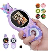 TINYLENS Unicorn Kid Microscope, Portable Handheld Magnifying Glass, Mini Digital Microscope for ...