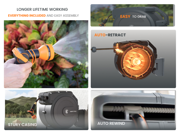 retractable garden hose reel