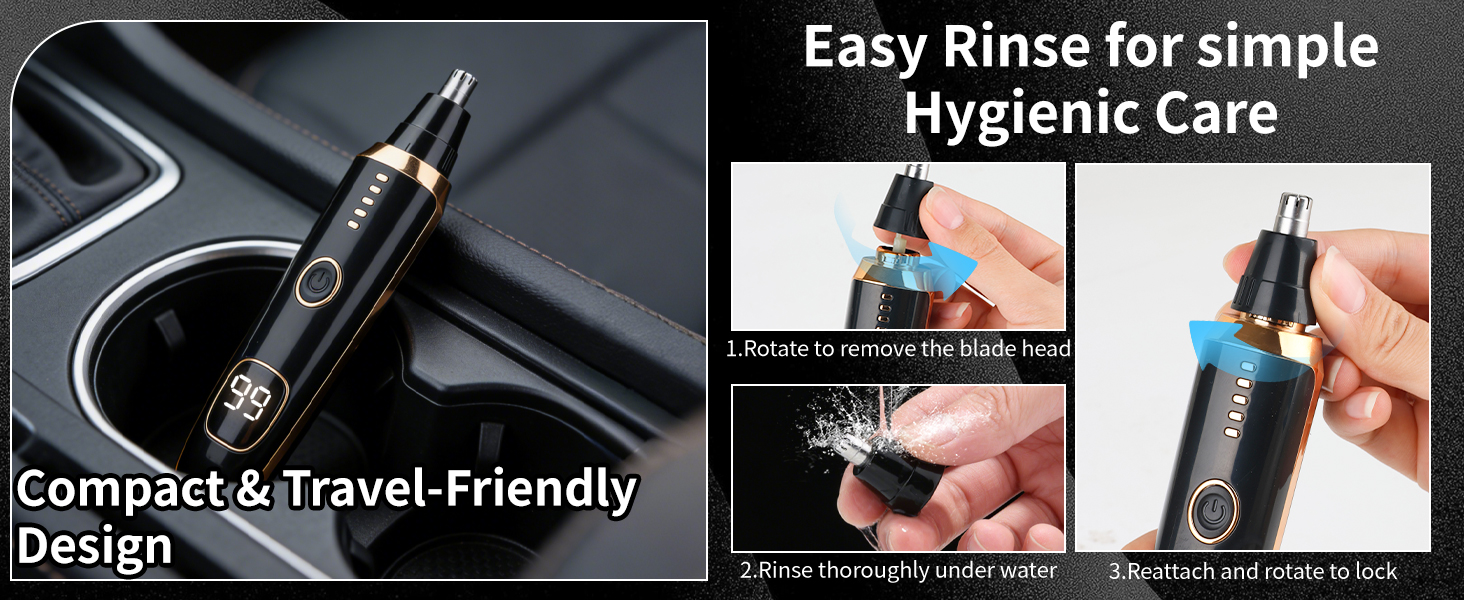 Nose &amp; Eyebrow Hair Trimmer for Women Men,Painless Rechargeable Ear &amp; Nose Hair Trimmer Clipper