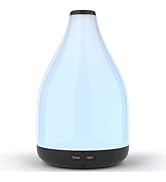 KinYiLO 300ML Essential Oil Diffuser, Quiet Aromatherapy Diffuser Mist Humidifier with 7 Colors L...