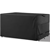 Wnanan Patio Coffee Table Cover Black Heavy Duty Waterproof Cover 46" L x 26" W x 13" H for Recta...