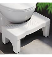 Premium Toilet Stool Squat for Adults, Non-Slip Squatting Poop Stool for Bathroom, Portable Toile...