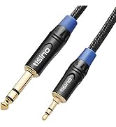 tisino 1/8 to 1/4 Stereo Cable, 3.5mm to 1/4 Adapter Aux Cord Stereo Audio Cable for Guitar, Keyb...
