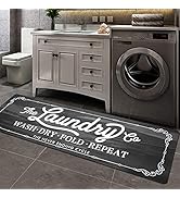 Pauwer Farmhouse Rug 20"X59" Non Slip Laundry Area Rugs and Mats for Laundry Room Decor Washable ...