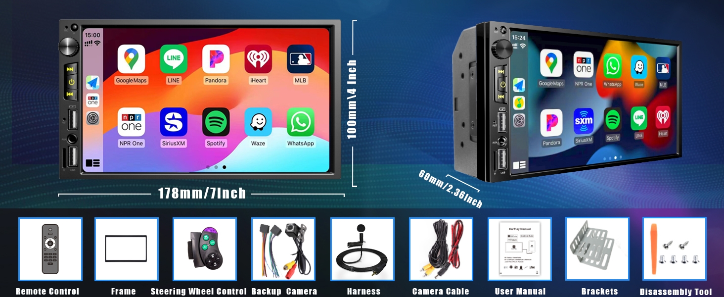 double din car stereo apple carplay