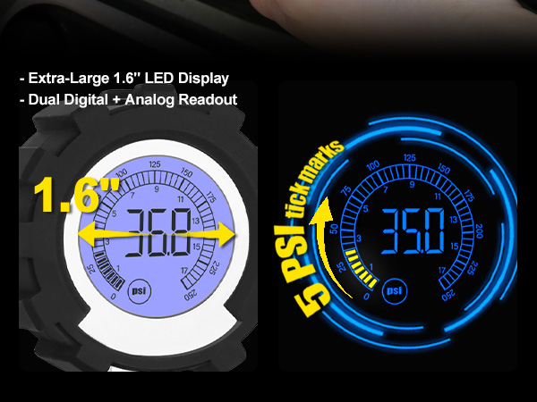 high digital tire pressure gauge 250psi