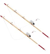 TOYANDONA Miniature Fishing Pole, 2pcs Miniature Fishing Rod Dollhouse Fishing Pole for Dollhouse...