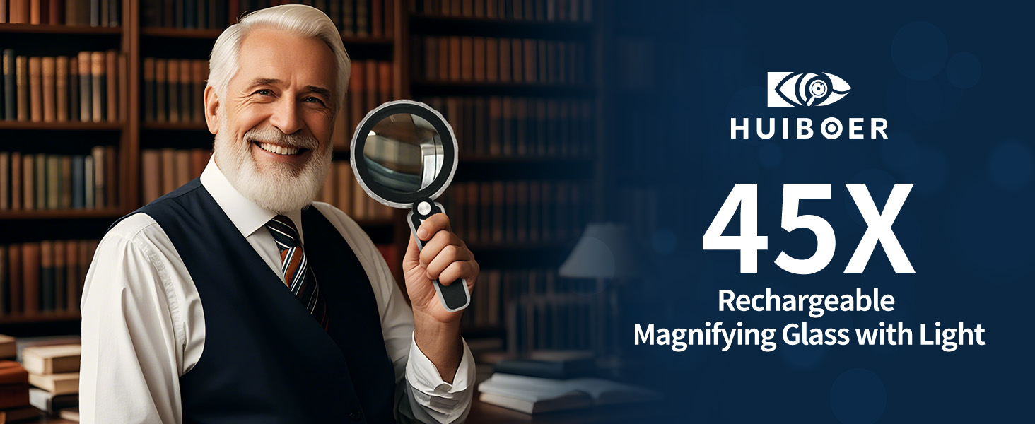 Rechargeable Magnifying Glass with Light