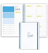 Weekly Planner Spiral Notebook - Undated Planner - To Do List Notepad - Habit Tracker - 5.8 x 8.3...