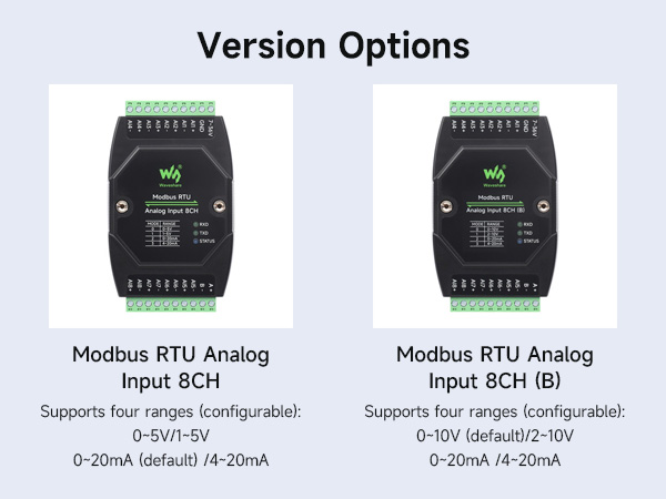 Modbus RTU Analog Input 8CH