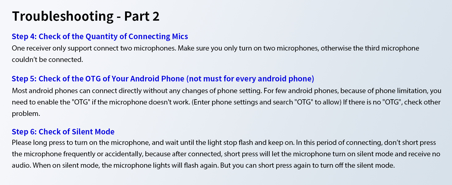 Troubleshooting about connecting tiny microphone mini mic for iPhone