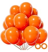 110pcs Orange Balloon 12 inch, Orange Latex Balloons for Birthday Party Baby Shower Wedding(with ...