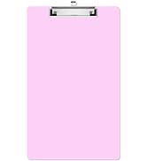 Macroclo Legal Size Clipboard, Pink Large Plastic 8.5 x 14" Clipboards for Lawers, Low Profile Cl...