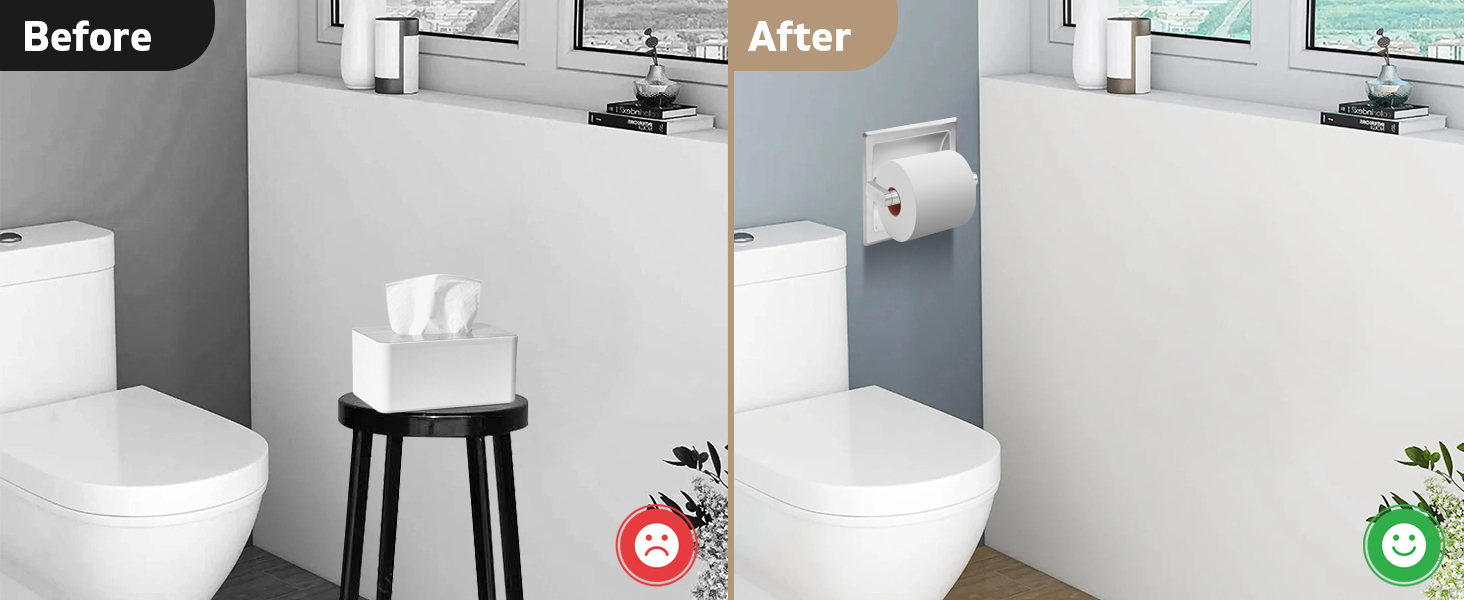 Recessed Toilet Paper Holder