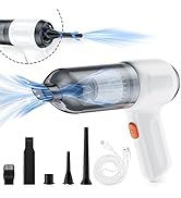 Fanisic Mini Vacuum, Wireless Handheld Car Vacuum Cleaner Rechargeable, 8000PA Strong Suction, 3 ...