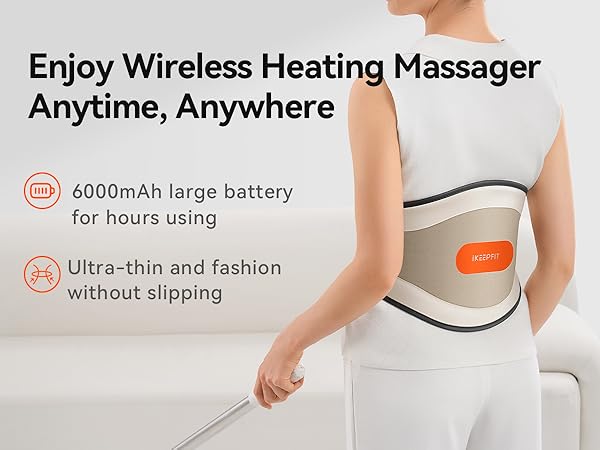 Cordless Heating Pad for Back Pain Relief