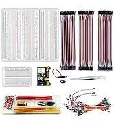 Minidodoca Breadboard Jumper Wires Kit 4pcs 400&amp;830 Point Solderless Breadboards with Power Suppl...