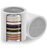 Nuodan 2 Pack 18 Stage Shower Filtered Cartridges, Replacement Multi-Stage Shower Head Filter Car...