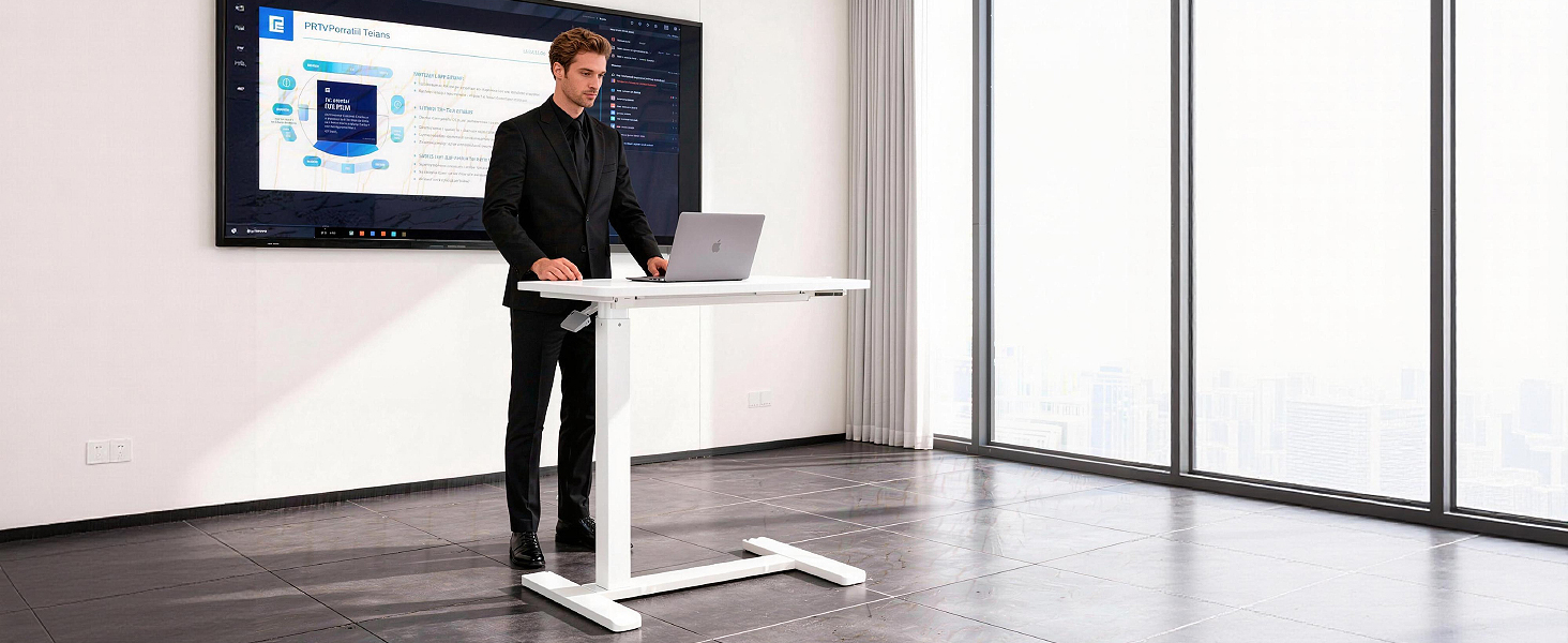 Hospital Bed Table Mobile Laptop Standing Desk