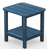 SERWALL Adirondack Table Outdoor Side Table- Blue