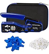 RJ45 Crimp Tool for Cat5e Cat6 Cat6a Pass Thrugh Connectors with 20 pieces Cat6 Connectors and 20...