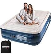 Pittman - 20" Luxury Air Mattress Queen with Built in Pump - Premium Comfort Queen Size Blow up M...