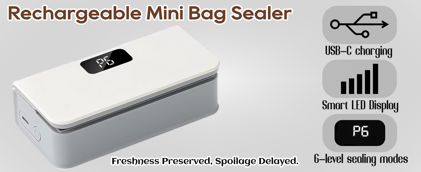 Rechargeable mini bag sealer