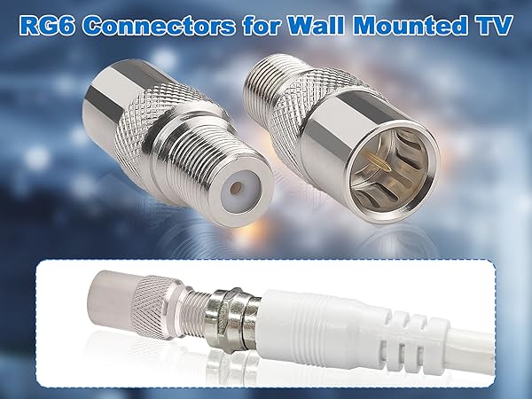 Coax Quick Connector Quick Push On Male to F Female Adapter