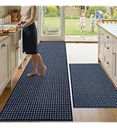 Kitchen Rugs,Non Slip Kitchen Mats for Floor-Thick Stain Resistant Kitchen Floor Mat Runner Carpe...