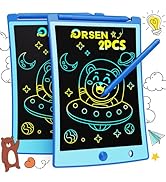 ORSEN 2 Pack LCD Writing Tablet for Kids, Colorful Doodle Board Drawing Pad for Kids, Learning Ed...